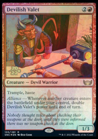 Devilish Valet [Streets of New Capenna Prerelease Promos] | Good Games Cannington