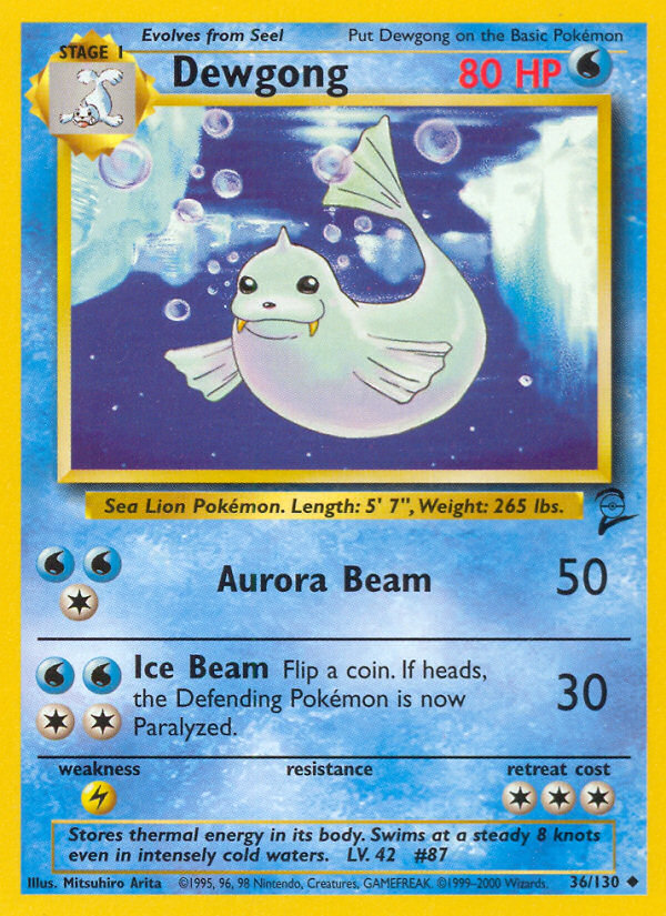 Dewgong (36/130) [Base Set 2] | Good Games Cannington