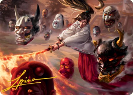 Unquenchable Fury Art Card (Gold-Stamped Signature) [Kamigawa: Neon Dynasty Art Series] | Good Games Cannington