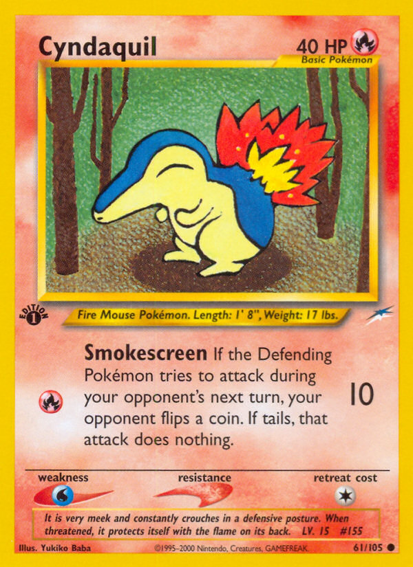 Cyndaquil (61/105) [Neo Destiny 1st Edition] | Good Games Cannington