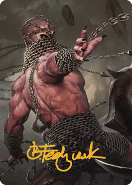 Chain Devil Art Card (Gold-Stamped Signature) [Commander Legends: Battle for Baldur's Gate Art Series] | Good Games Cannington