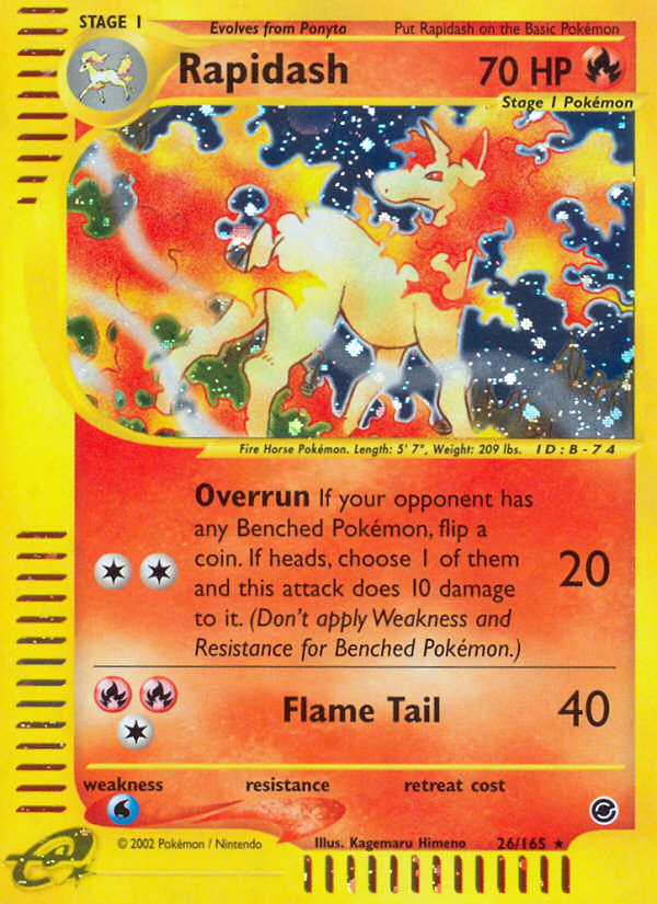 Rapidash (26/165) [Expedition: Base Set] | Good Games Cannington