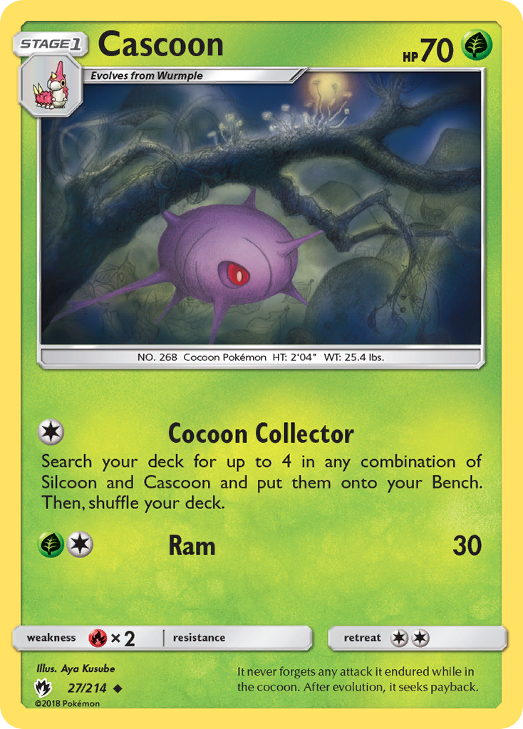 Cascoon (27/214) [Sun & Moon: Lost Thunder] | Good Games Cannington