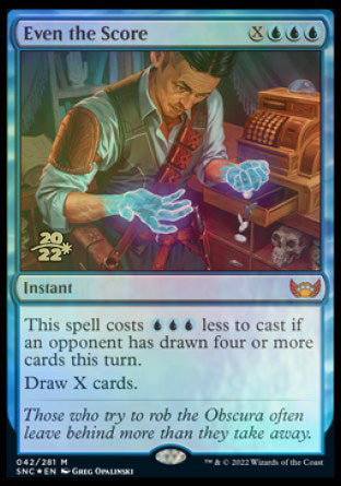 Even the Score [Streets of New Capenna Prerelease Promos] | Good Games Cannington