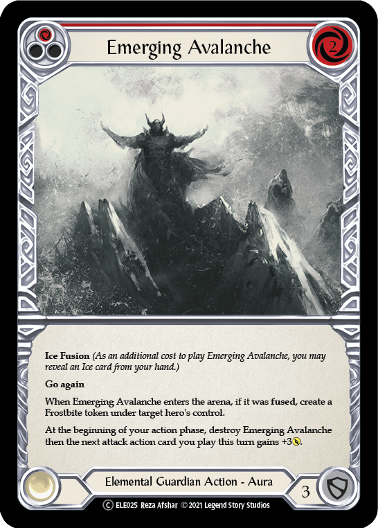 Emerging Avalanche (Red) [U-ELE025] Unlimited Rainbow Foil | Good Games Cannington