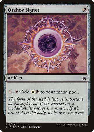Orzhov Signet [Commander Anthology] | Good Games Cannington