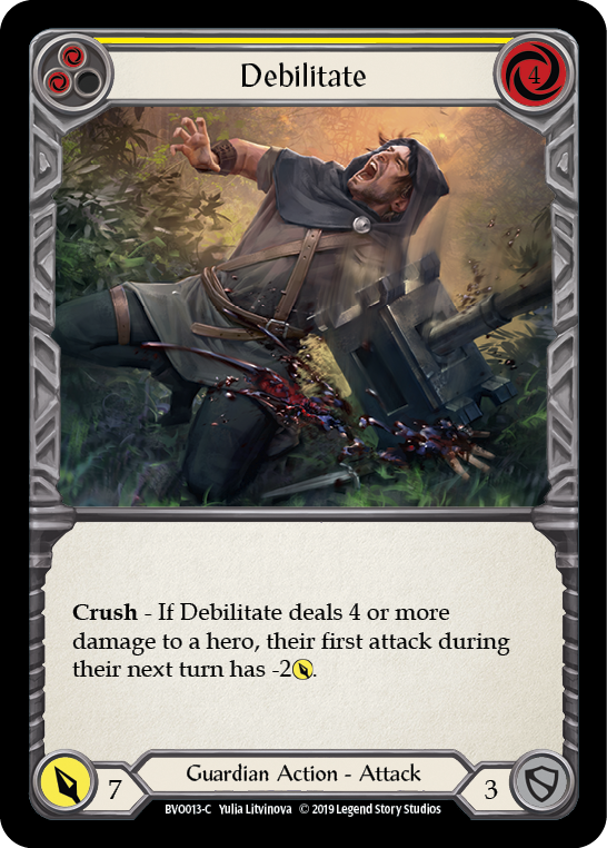 Debilitate (Yellow) [BVO013-C] 1st Edition Normal | Good Games Cannington