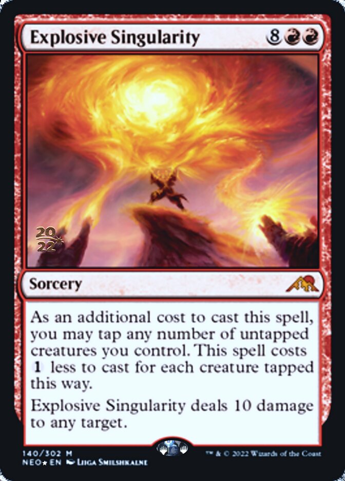 Explosive Singularity [Kamigawa: Neon Dynasty Prerelease Promos] | Good Games Cannington