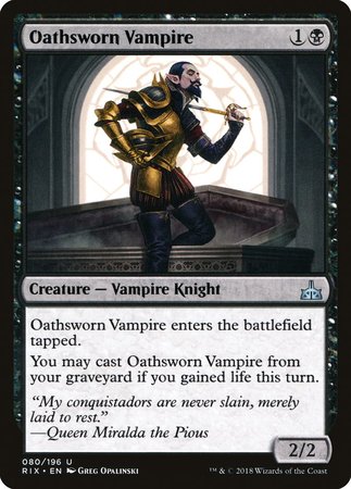 Oathsworn Vampire [Rivals of Ixalan] | Good Games Cannington