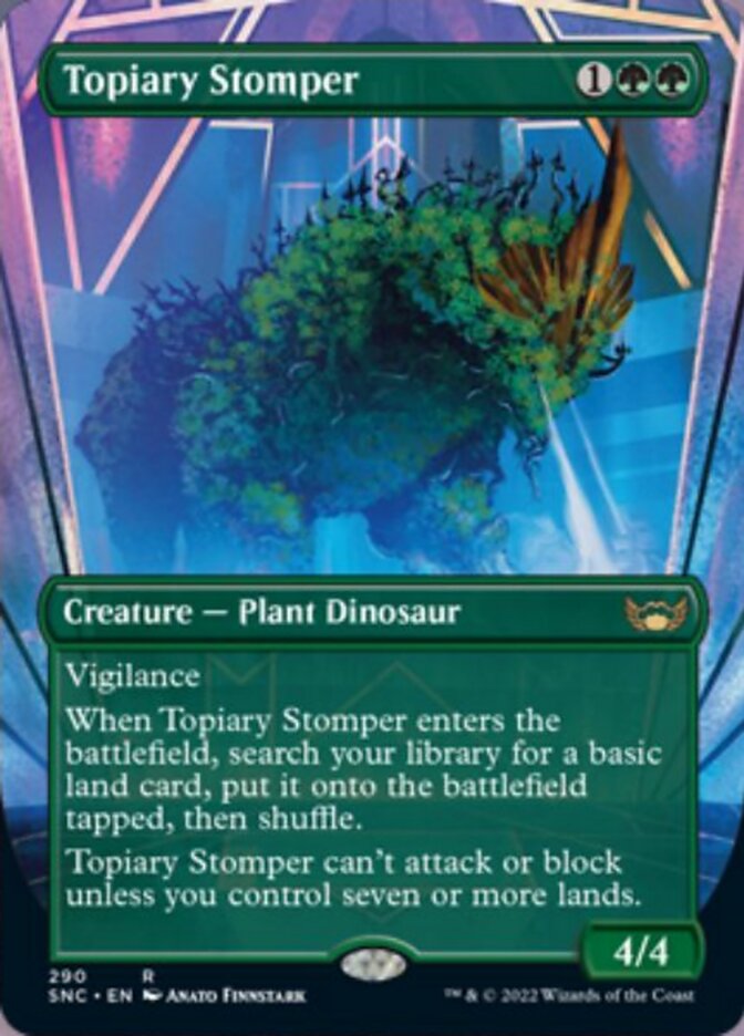 Topiary Stomper (Borderless Alternate Art) [Streets of New Capenna] | Good Games Cannington