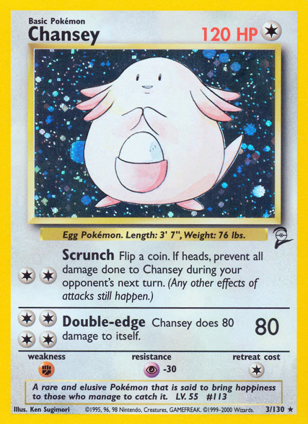 Chansey (3/130) [Base Set 2] | Good Games Cannington