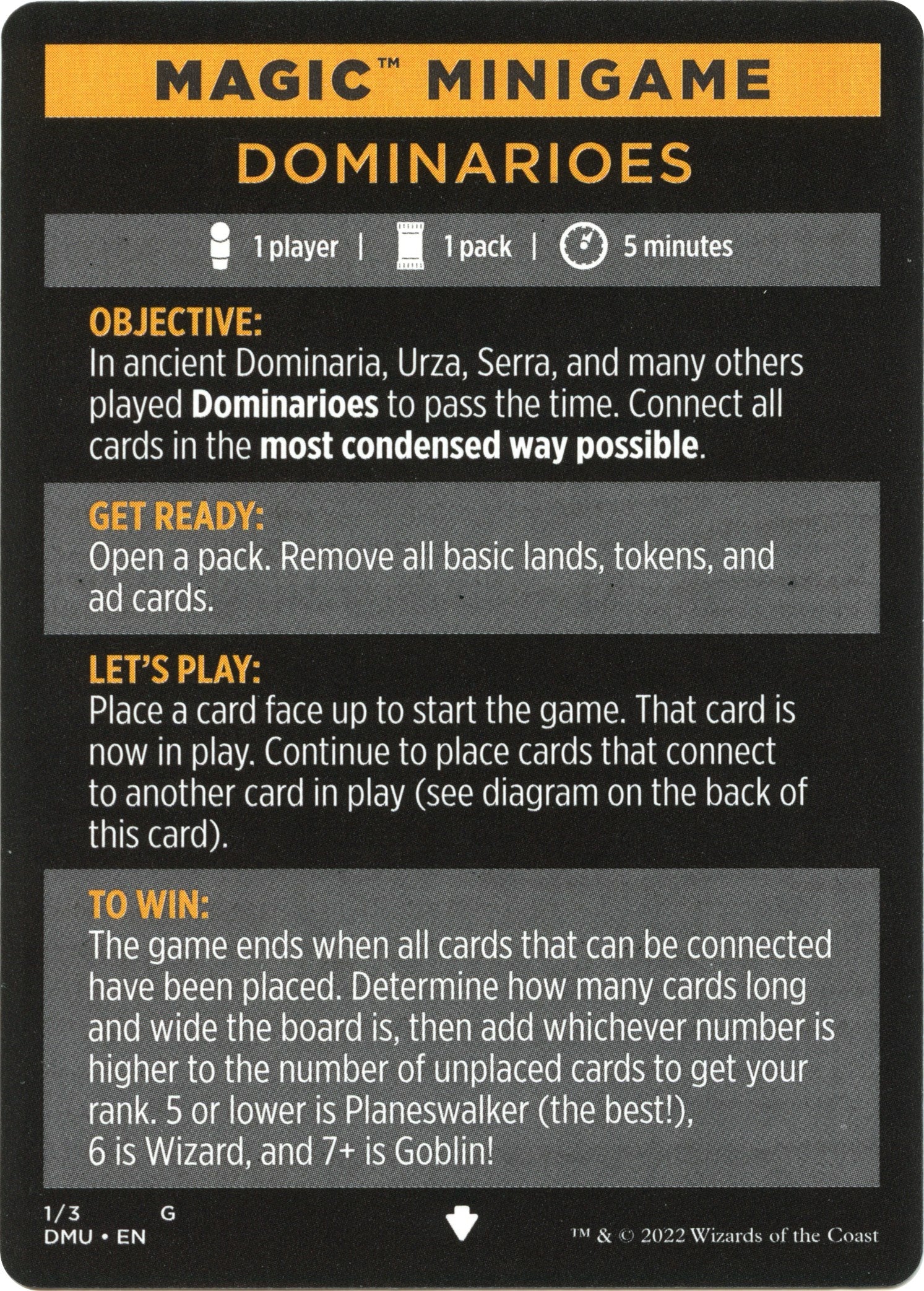 Dominarioes (Magic Minigame) [Dominaria United Minigame] | Good Games Cannington