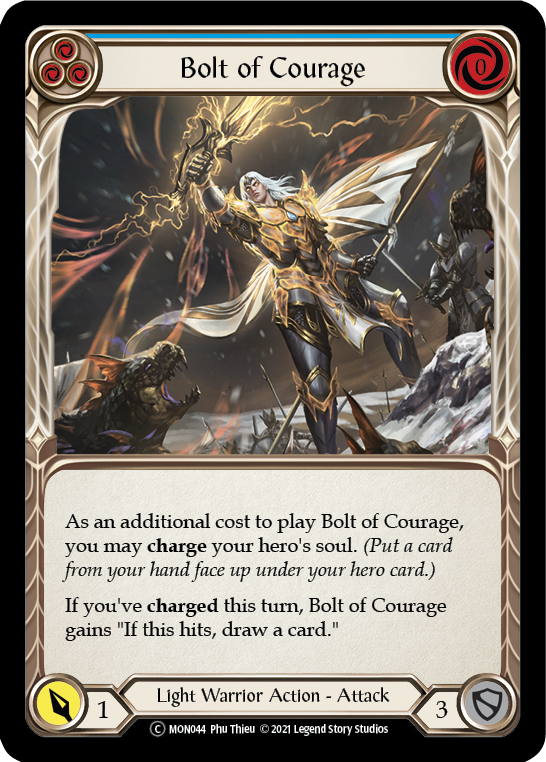 Bolt of Courage (Blue) [U-MON044] Unlimited Normal | Good Games Cannington