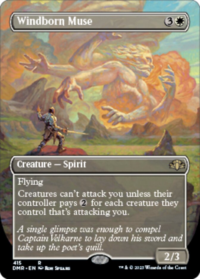 Windborn Muse (Borderless Alternate Art) [Dominaria Remastered] | Good Games Cannington