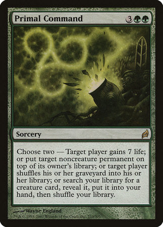 Primal Command [Lorwyn] | Good Games Cannington