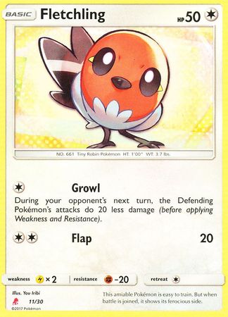 Fletchling (11/30) [Sun & Moon: Trainer Kit - Lycanroc] | Good Games Cannington