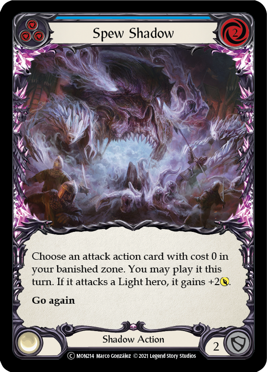 Spew Shadow (Blue) [U-MON214-RF] Unlimited Rainbow Foil | Good Games Cannington