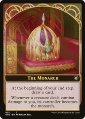 The Monarch // Golem Double-Sided Token [Phyrexia: All Will Be One Commander Tokens] | Good Games Cannington