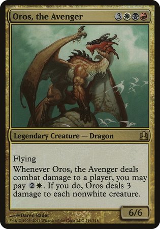 Oros, the Avenger (Oversized) [Commander 2011 Oversized] | Good Games Cannington