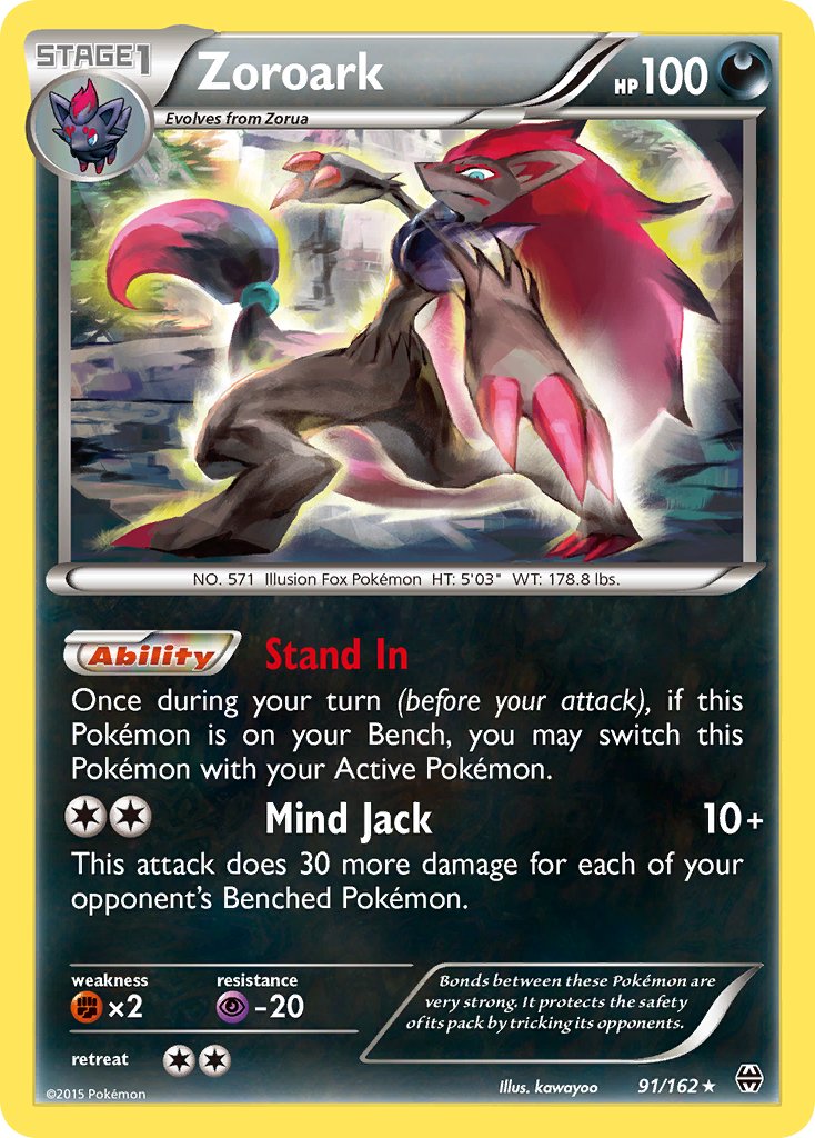 Zoroark (91/162) (Theme Deck Exclusive) [XY: BREAKthrough] | Good Games Cannington
