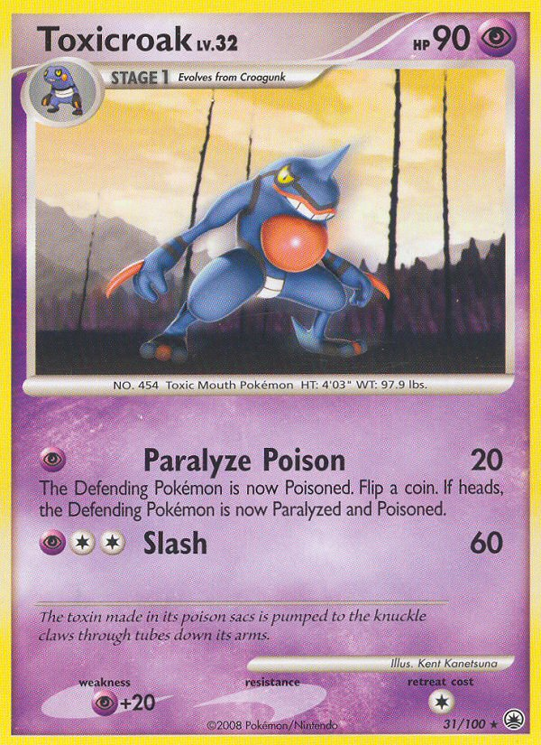 Toxicroak (31/100) [Diamond & Pearl: Majestic Dawn] | Good Games Cannington
