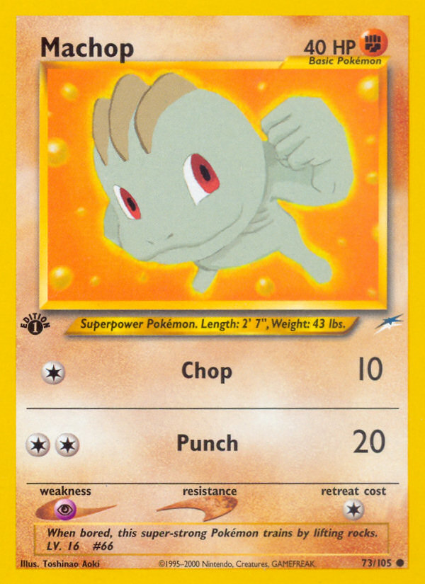 Machop (73/105) [Neo Destiny 1st Edition] | Good Games Cannington