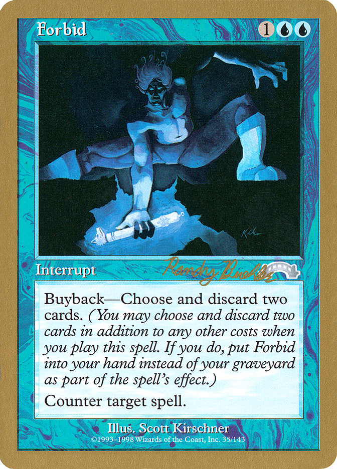 Forbid (Randy Buehler) [World Championship Decks 1998] | Good Games Cannington
