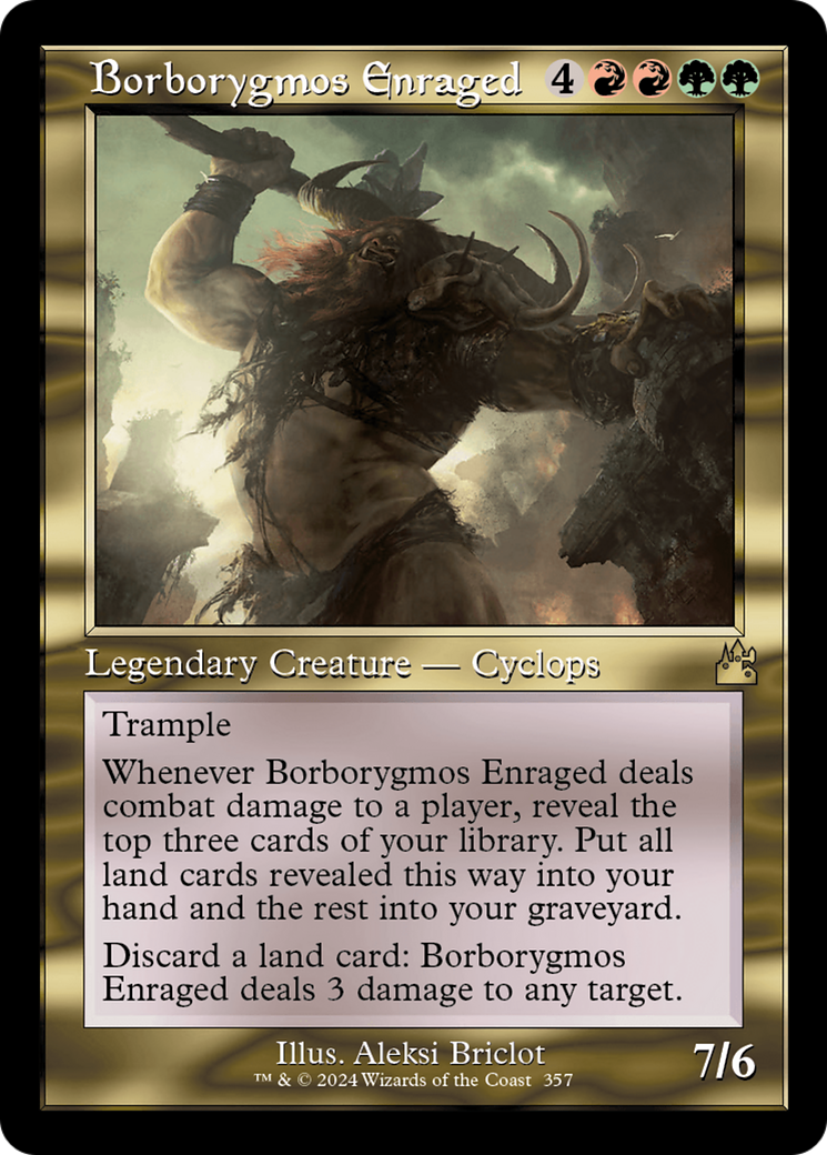 Borborygmos Enraged (Retro Frame) [Ravnica Remastered] | Good Games Cannington