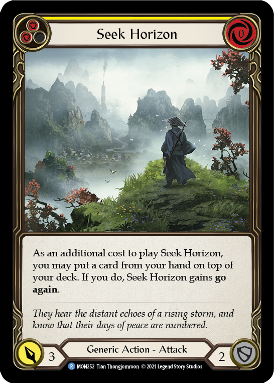 Seek Horizon (Yellow) [MON252-RF] 1st Edition Rainbow Foil | Good Games Cannington
