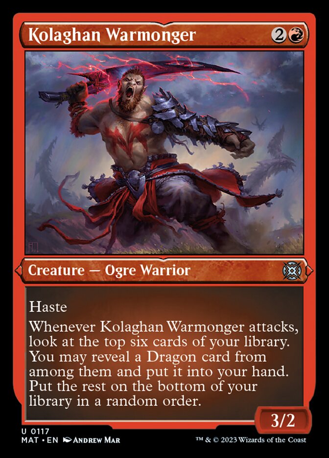 Kolaghan Warmonger (Foil Etched) [March of the Machine: The Aftermath] | Good Games Cannington