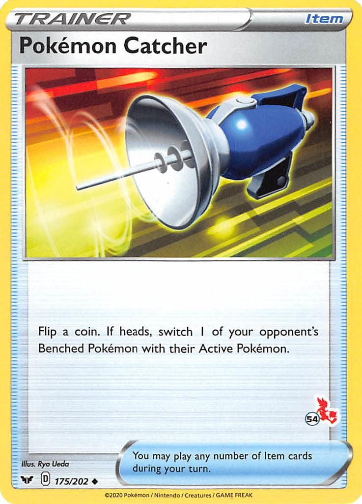 Pokemon Catcher (175/202) (Cinderace Stamp #54) [Battle Academy 2022] | Good Games Cannington