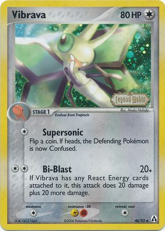 Vibrava (46/92) (Stamped) [EX: Legend Maker] | Good Games Cannington