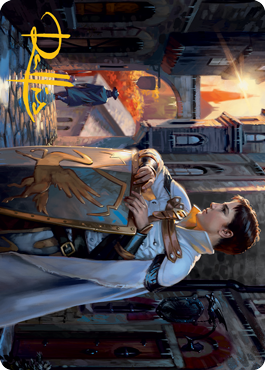 Dennick, Pious Apprentice Art Card (Gold-Stamped Signature) [Innistrad: Midnight Hunt Art Series] | Good Games Cannington