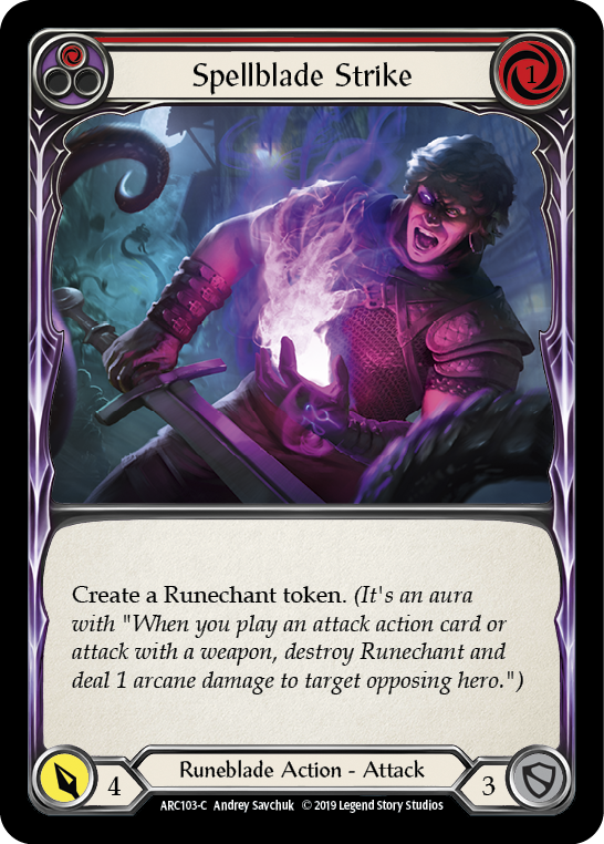 Spellblade Strike (Red) [ARC103-C] 1st Edition Normal | Good Games Cannington
