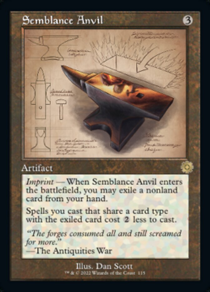 Semblance Anvil (Retro Schematic) [The Brothers' War Retro Artifacts] | Good Games Cannington