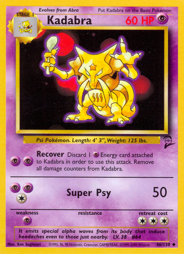 Kadabra (46/130) [Base Set 2] | Good Games Cannington