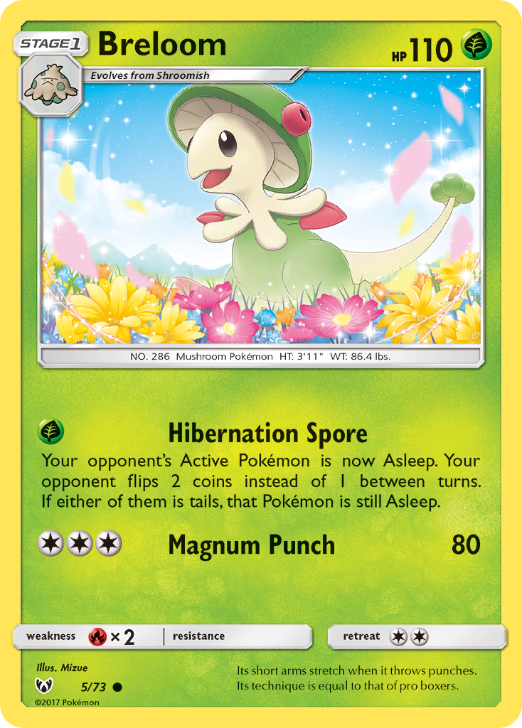Breloom (5/73) [Sun & Moon: Shining Legends] | Good Games Cannington
