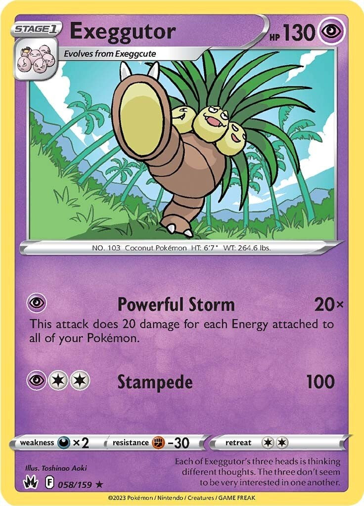 Exeggutor (058/159) [Sword & Shield: Crown Zenith] | Good Games Cannington