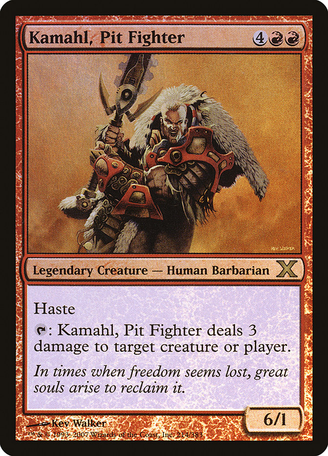 Kamahl, Pit Fighter (Premium Foil) [Tenth Edition] | Good Games Cannington