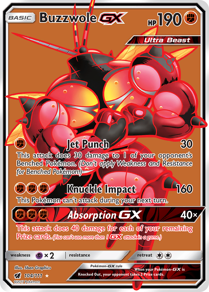 Buzzwole GX (104/111) [Sun & Moon: Crimson Invasion] | Good Games Cannington