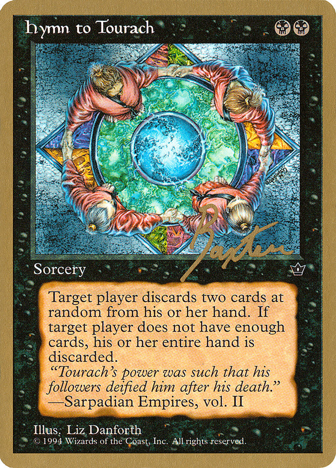 Hymn to Tourach (Circle) (George Baxter) [Pro Tour Collector Set] | Good Games Cannington