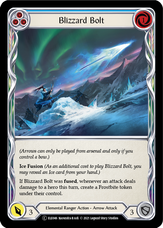Blizzard Bolt (Blue) [U-ELE046] Unlimited Rainbow Foil | Good Games Cannington