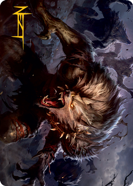 Village Reavers Art Card (Gold-Stamped Signature) [Innistrad: Midnight Hunt Art Series] | Good Games Cannington
