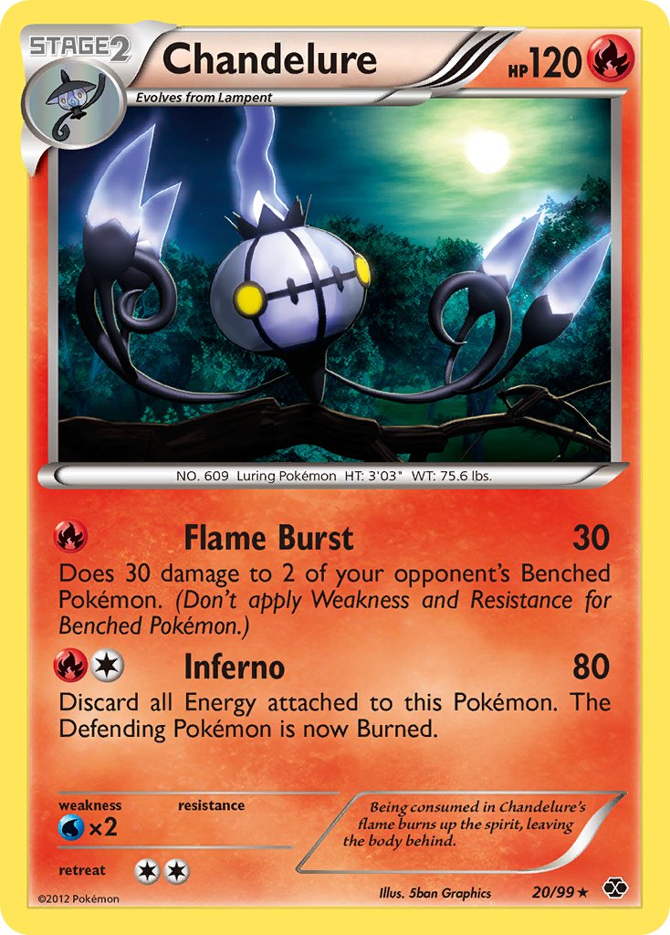 Chandelure (20/99) (Theme Deck Exclusive) [Black & White: Next Destinies] | Good Games Cannington