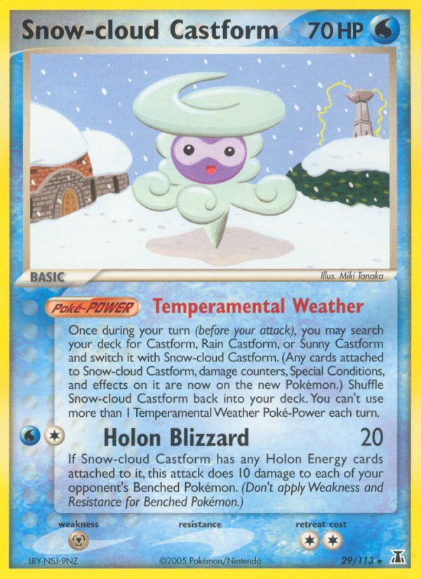 Snow-cloud Castform (29/113) [EX: Delta Species] | Good Games Cannington