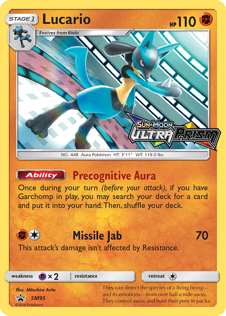 Lucario (SM95) (Prerelease Promo) [Sun & Moon: Black Star Promos] | Good Games Cannington