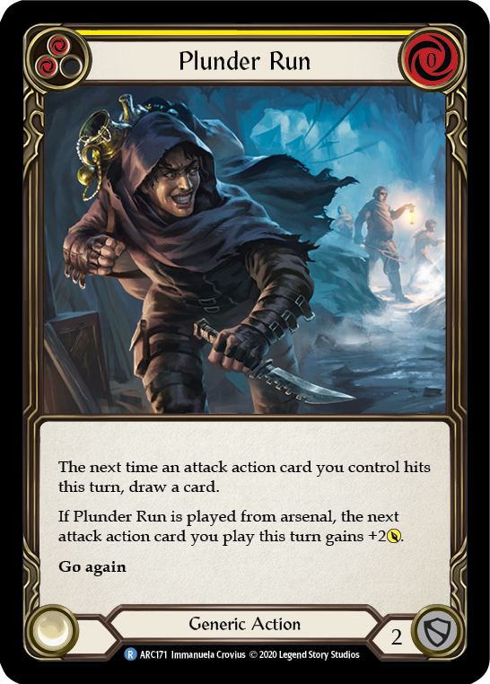 Plunder Run (Yellow) [U-ARC171] Unlimited Rainbow Foil | Good Games Cannington