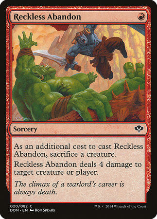 Reckless Abandon [Duel Decks: Speed vs. Cunning] | Good Games Cannington