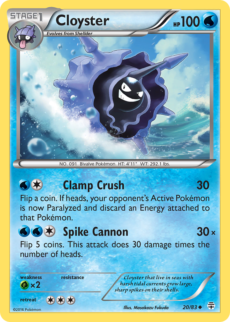 Cloyster (20/83) [XY: Generations] | Good Games Cannington
