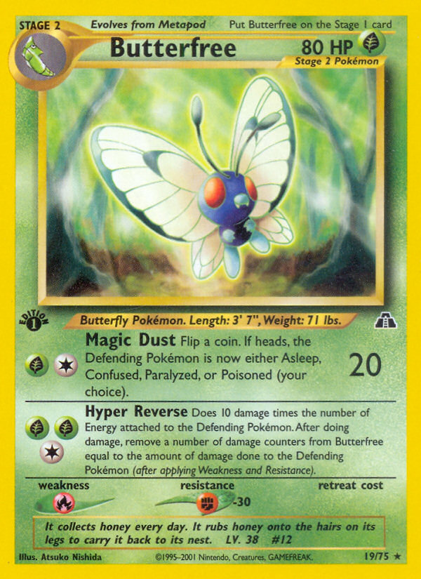 Butterfree (19/75) [Neo Discovery 1st Edition] | Good Games Cannington